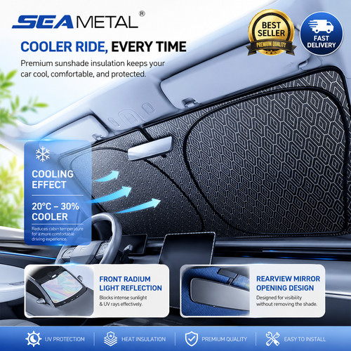 Layer foldable car sun - foldable, shade