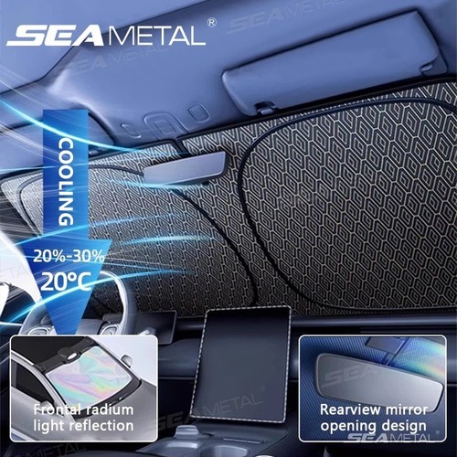 Layer foldable car sun shade - sun,